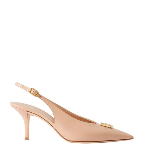 burberry leather slingback pumps